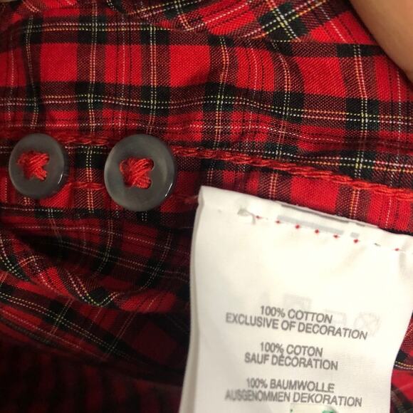 J. Crew Red Embellished Plaid Boy Shirt - Picture 7 of 10
